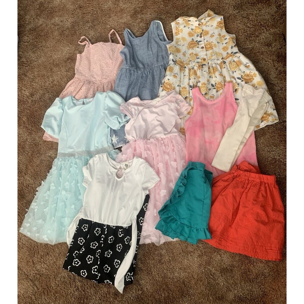 Girls Summer Dresses Skirts Romper Size 7/8 8 10 Toddler Assorted 10 Pc Floral